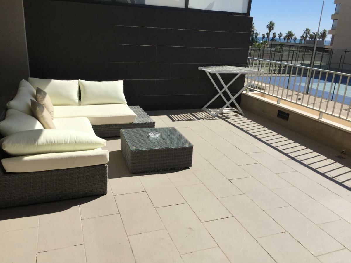 Apartamento Lujo, Primera Linea Playa, Garaje, Wifi, Piscina Climatizada Roquetas de Mar Exteriör bild