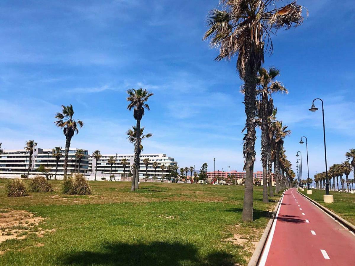 Apartamento Lujo, Primera Linea Playa, Garaje, Wifi, Piscina Climatizada Roquetas de Mar Exteriör bild
